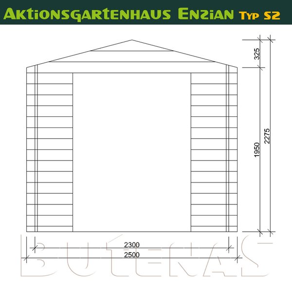 Gartenhaus Enzian - Typ S2 (klein)
