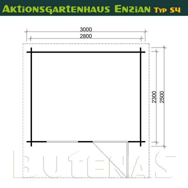 Gartenhaus Enzian - Typ S4