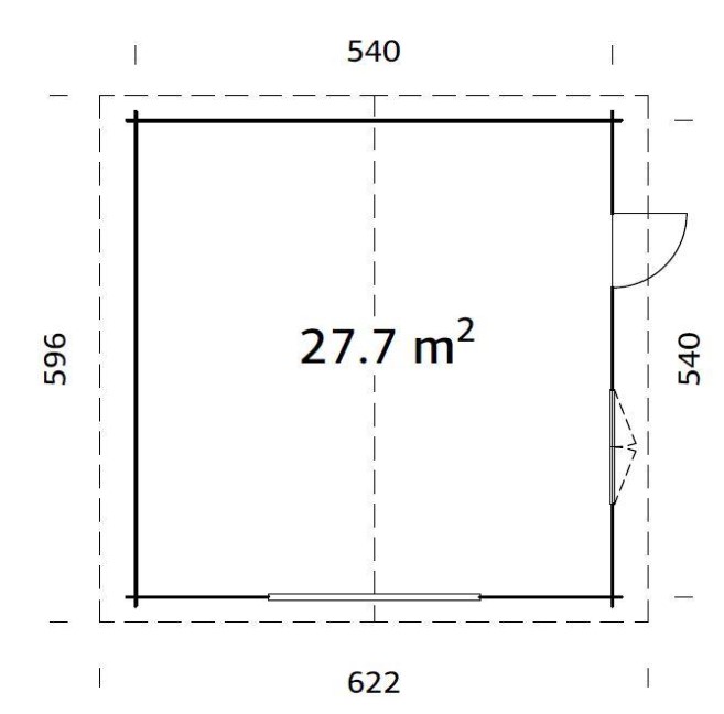 Garage Roger 27.7 m² ohne Tor